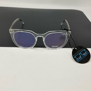 Quay “Scrollin” blue light glasses clear frame